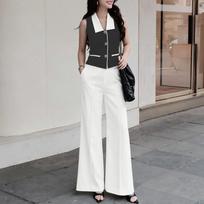 ZANZEA Women Sleeveless Vest Tops and Long Pants Casual Two Piece Suit Sets S