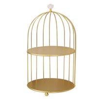 Easy to Clean Bird Cage Jewelry Rack Large Capacity Waterproof Iron Storage Holder Rust-proof Cake Stands Desktop Display Stand