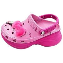 Crocs × Hello Kitty Bae Clog Cute Fashion Platform Heightening Outdoor Breathable Clogs Women Pink 211199-90H 33-34