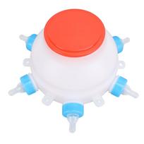 Lamb Feeder Bucket 6 Nipples Lamb Milk Jug Nursing Bottles 2.5L Piglet Feeder for Young Livestock Poultry