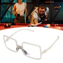 Billiard Glasses TR90 Adjustable Nose Pad Wide Field Lightweight Cue Sports Safety Glasses Myopia Glasses Compatible Crystal White