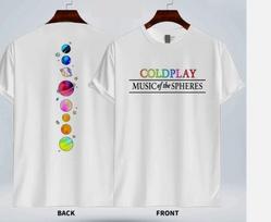 Coldplay Marškinėliai Music of the spheres Unisex Marškinėliai Visų dydžių S-345XL L gray