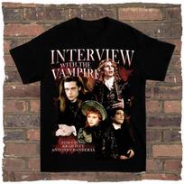 Interviu su vampyru Retro 90-ųjų gotikinio siaubo filmo Grafinis marškinėlis Vyrams Moterims Vintage Medvilnė XXL