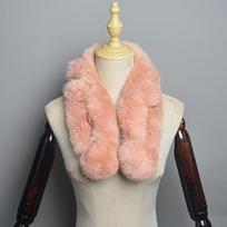 Naujo stiliaus moteriškas žiemos tikro triušio kailio šalis Šilta triušio kailio skara moteriai Megzta natūralaus tikro triušio kailio žiedas Atsitiktinė apykaklė Length 70cm white