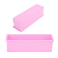 1200ML Stačiakampė Silikoninė Muilo Forma DIY Tosto Forma Gamybos Dėžutė Įrankis Pinkish pink