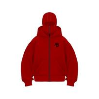 New Y2K Harajuku Letter Pattern Printed Double Hat Design Sports Comfort Daily Casual Fashion Zipper Sweatshirt for Men XXL white