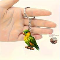 Cute Parrot 2D Acrylic Keychain, Decorative Hanging Charm for All Events & Holidays, Ideal Gift Choice 1.97inch