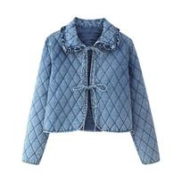 Autumn/Winter Hot-Selling Quilted Denim Jacket Small