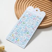 3D Relief Crystal Stickers - Cute Cartoon Decals for Kids Reward Toys Waterproof Phone Case DIY Kawaii Decor Lovely Gift Presents