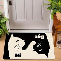 “hope You Like Cat”Cute Cat WELCOME Rug Doormat Living Room Bedroom Entrance Door Floor Mat Hallway Backyard Foot Mat Home Decor 40x60cm