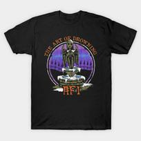 Men Black Print T-shirt Afi-Band No-Cut Heat Transfer Print Cotton Tshirt 4XL
