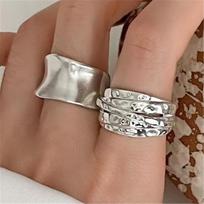 925 Sterling Silver Ring For Women Jewelry Wide Simple Open Vintage Handmade Ring Allergy For Party Birthday Gift resizable