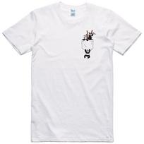 Funny T Shirt Panda In Pocket Print Regular Fit 100% Cotton Tee S