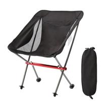 Portable Aluminum Alloy Moon Chair Outdoor Dining Camping Leisure Backrest Beach Camping Chair Foldable Handbag Fishing Chair