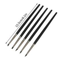 3mm Silicone Brush Pen Icing Cake Decorating Shaping Fondant Polymer Clay Sculpting Modelling Tool Styling 5pcs/set
