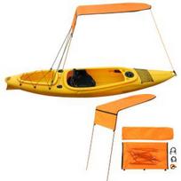 Kayak Sun Shade Canopy Waterproof Universal Kayak Sun Shade Awning With Storage Bag For Kayaks Boat Canoes Tricycles orange #1