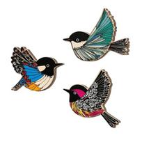 3Pcs/Set Wooden Birds Flying Birds Decorations Modern Wall Art Rustic Scandinavian Wall Decor for Farmhouse