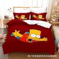 Thickened Kit East 3D Digital Printing Quilt Set Three-Piece Set UK 135*200cm