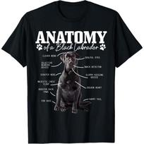 Black Labrador Retriever Anatomy Funny Cute Dog Mom Dad T-Shirt for Men Women Girls Kids S