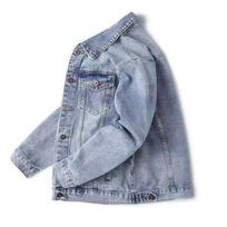 Denim Jacket Men Distressed Turn Down Collar Coats Single Breasted Washed Outerwear Loose Fit Pockets High Street Spring XXXXL
