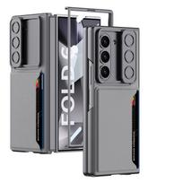 Suitable for Samsung Z Fold6 Mobile Phone Case Folding Screen Ultra Thin Business Leather Card Bag Anti Fall Protection Case SM-Fold6