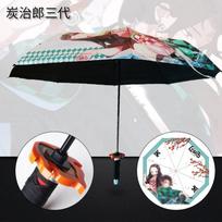Tobulas Vienas Gabalas Zoro Demon Slayer Katana Skėtis Saulėtas Sulankstomas Skėtis Anime Tanjirou Kimetsu No Yaiba Samurajaus Katana Kardas Skėčiai black