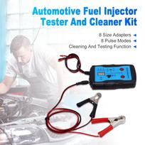 Fuel Injector Tester Cleaner Tool with 8 Cleaning Adapters 4 Pulse Modes 12V for Car Engine Replacement for Common Auto
