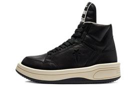 Turbowpn Rick Owens x Turbowpn Drkshdw Converse Mid 'Black Cloud Cream' 172342C 38.5