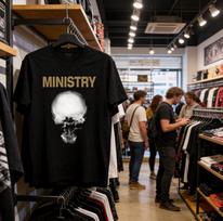 Ministry Band Black Cotton Logo Shirt Full size S-5XL Unisex T-Shirt L
