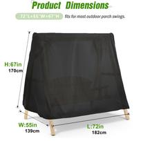 Three-person Outdoor Swing Set for A-frame, Patio, Porch Swing Hammock Chair Cover Rainproof and Dustproof