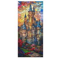 Vintage Geometric Window Privacy Film Waterproof Reusable UV Sun Blocking Glass Sticker Cover Decorative Frosted Stained Glass Static Cling F