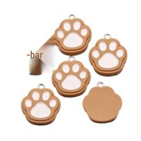 21x24mm Resin Cat Paw Pendants - 5 Colors, Exquisite Handmade Charms ruda