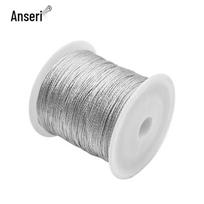12-Strand Silver Metallic Decorative Cord