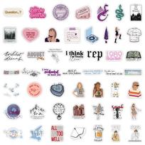 50pcs Taylor Swift Waterproof Decorative Stickers for Luggage, Skateboards, and Computers