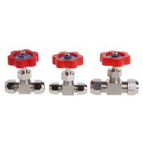 1PC 6mm 8mm 10mm 12mm Hole Dia Orange Plastic Handle Metal High Pressure Durable Tube Needle Type Globe Valve 6MM