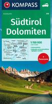 South Tyrol, Dolomites / Sudtirol, Dolomiten 1: 150 000. Car and Tourist Map 356. Wyd. 2023. Compass