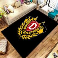 SG Dynamo Dresden 1953 Area Rug Yellow Black Split Background Club Crest Print Non Slip Rectangular Floor Mat Football Fan Home Decor 40x60cm( 15x23in )