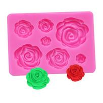 Rožių žiedų silikoninių formų tortų dekoravimo įrankis Candy Clay šokoladinis fondantas