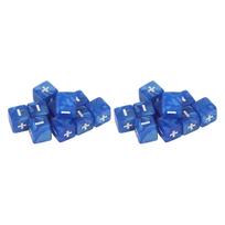 20pcs Plus Minus Sign Dice Set 16mm Math Operation Calculation Dices for Infant Teaching šviesiai žalios spalvos