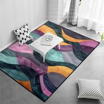 Modern Abstract Big Size Decorative Rug for Living Room Non-slip Easy Cleaning Coffee Tables Mat Office Cloakroom Carpet Flannel 60*90cm