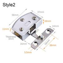 Useful Hardware No Hole Furniture Supplies Cabinet  Hinge Clip Window Accessories Glass Door Hinge Style 2