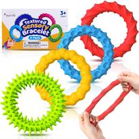 4 vnt. Apyrankės Sensoriniai Fidget Žaislai Vaikams Suaugusiems Pakuotė Autizmo Sensoriniai Žaislai Specialiems Poreikiams Autistiškos Tamprios Apyrankės Naujos blue