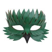 Bird Beak Mask Half-Face Feather Mask Halloween Costume Accessory green