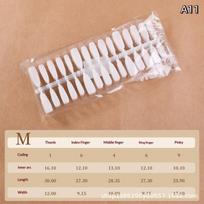 300Pcs/Bag Full Cover Press On Fake Nails Matte Ultrathin Transparentcoffin Tips Nails Extension Diy Practice Nail Tool