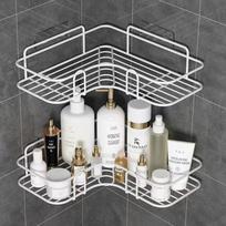 Seamless Triangle Wrought Iron Bathroom Wall Shelf Long Shelf - No Adhesive