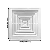 New Plastic Air Vent Grille With Flaps Square Duct Heating Vents Silent Operation White Exhaust Fan Cover Kitchen