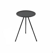 Folding Round Table, Portable Outdoor Camping Lightweight Adjustable Dining Set Black with