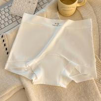 Women's Japanese Seamless Ice Silk Panties, Summer Lightweight, Extended Cotton Crotch Mid-Waist Boxer Briefs. L