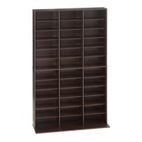 Media Storage Cabinet, 12-Tier DVD Shelf Organizer, 101.8 x 23.1 x 181 cm Multimedia Storage Organizer for CDs, DVDs, Books and Games, CD Shelf for