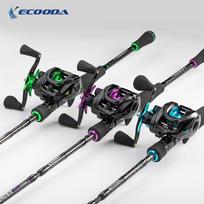 ECOODA YiKuda Yao Series EBS10 Lightweight & Durable Baitcasting Reel with 7 Bearings for Sea Fishing Purple - Left Hand